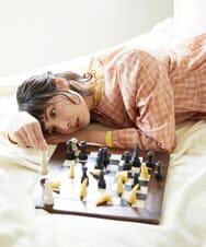 GJEFD32280 Jocomomola(ホコモモラ) Puntada ギンガムチェックシャツワンピース オレンジ