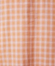 GJEFD32280 Jocomomola(ホコモモラ) Puntada ギンガムチェックシャツワンピース オレンジ