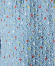 GJEFD34300 Jocomomola(ホコモモラ) エンボスドットシャツワンピース ライトブルー