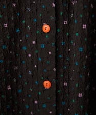 GJEFD34300 Jocomomola(ホコモモラ) エンボスドットシャツワンピース ブラック