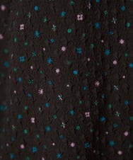 GJEFD34300 Jocomomola(ホコモモラ) エンボスドットシャツワンピース ブラック