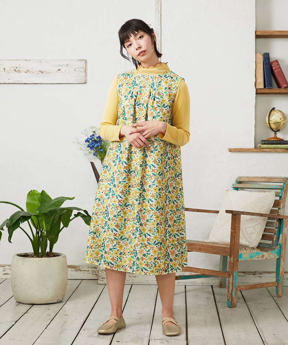 GJEFD50300 Jocomomola(ホコモモラ) El Rucio フラワープリントレースワンピース［オケージョン］ アイボリー