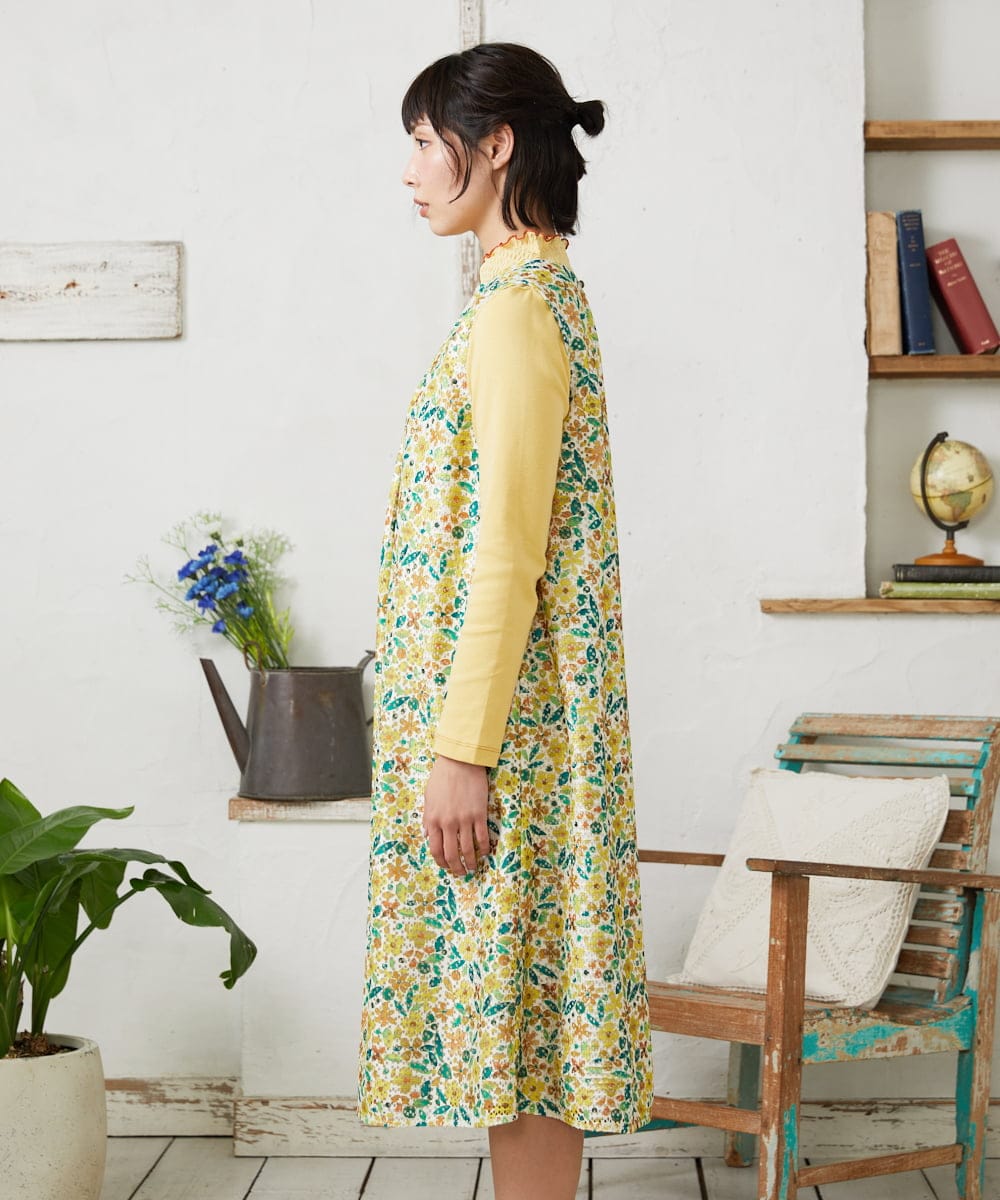 GJEFD50300 Jocomomola(ホコモモラ) El Rucio フラワープリントレースワンピース［オケージョン］ アイボリー