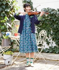 GJEFD50300 Jocomomola(ホコモモラ) El Rucio フラワープリントレースワンピース［オケージョン］ ブラック