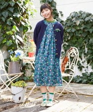 GJEFD50300 Jocomomola(ホコモモラ) El Rucio フラワープリントレースワンピース［オケージョン］ ブラック