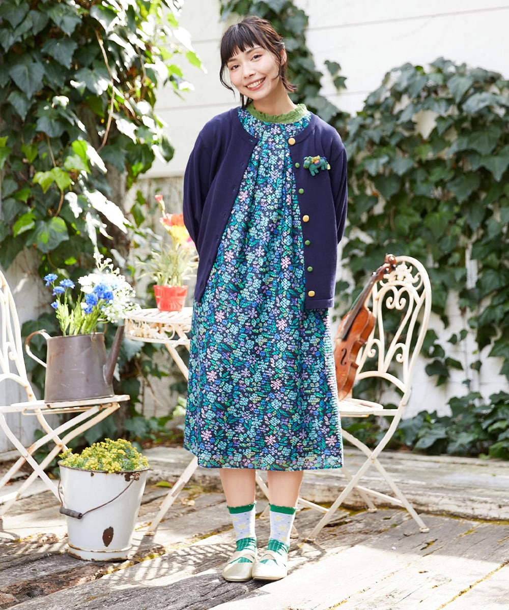 GJEFD50300 Jocomomola El Rucio フラワープリントレースワンピース［オケージョン］