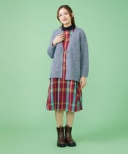 GJEFS32280 Jocomomola(ホコモモラ) Franja チェックワンピース ワイン