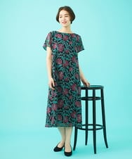 GJEGA50360 Jocomomola(ホコモモラ) オパールプリントフラワーワンピース ベージュ
