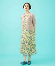 GJEGA50360 Jocomomola(ホコモモラ) オパールプリントフラワーワンピース ベージュ