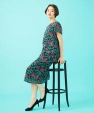 GJEGA50360 Jocomomola(ホコモモラ) オパールプリントフラワーワンピース ブラック