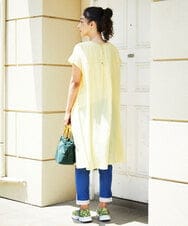 GJEGB37250 Jocomomola(ホコモモラ) Asistencia a la planta ブロックプリントワンピース ブラック