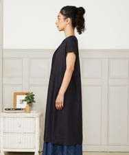 GJEGB37250 Jocomomola(ホコモモラ) Asistencia a la planta ブロックプリントワンピース ブラック
