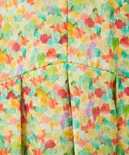 GJEGB38290 Jocomomola(ホコモモラ) Verde esmeralda リネンプリントワンピース ブルー