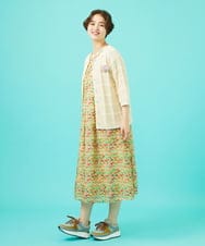 GJEGB38290 Jocomomola(ホコモモラ) Verde esmeralda リネンプリントワンピース ブルー