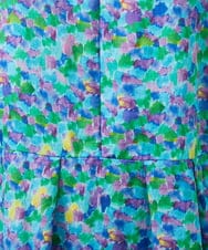 GJEGB38290 Jocomomola(ホコモモラ) Verde esmeralda リネンプリントワンピース ブルー