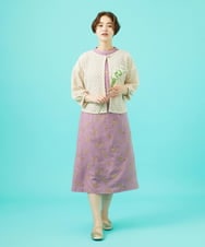 GJEGB51360 Jocomomola(ホコモモラ) Abundancia de flores フラワー総刺繍ノースリーブワンピース ブラック