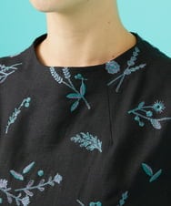 GJEGB51360 Jocomomola(ホコモモラ) Abundancia de flores フラワー総刺繍ノースリーブワンピース ブラック