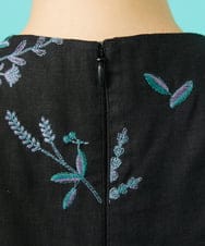 GJEGB51360 Jocomomola(ホコモモラ) Abundancia de flores フラワー総刺繍ノースリーブワンピース ブラック