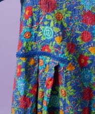 GJEGD01330 Jocomomola(ホコモモラ) Don Quijote フラワープリントワンピース ネイビー