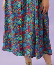 GJEGD01330 Jocomomola(ホコモモラ) Don Quijote フラワープリントワンピース ネイビー