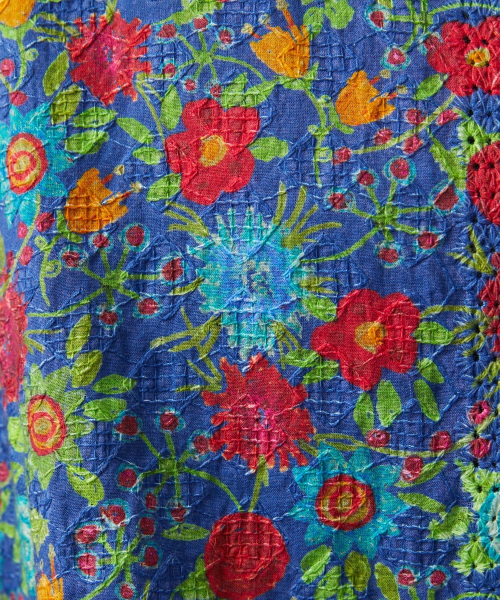 GJEGD01330 Jocomomola(ホコモモラ) Don Quijote フラワープリントワンピース ネイビー