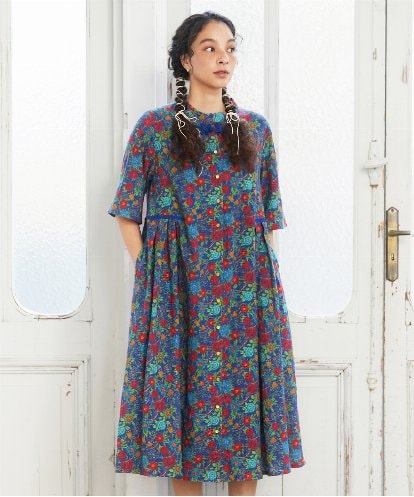 GJEGD01330 Jocomomola Don Quijote フラワープリントワンピース