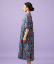 GJEGD01330 Jocomomola(ホコモモラ) Don Quijote フラワープリントワンピース ネイビー