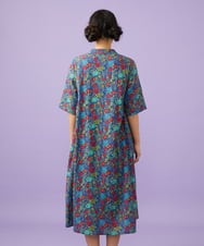 GJEGD01330 Jocomomola(ホコモモラ) Don Quijote フラワープリントワンピース ネイビー