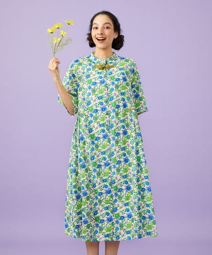 GJEGD01330 Jocomomola Don Quijote フラワープリントワンピース