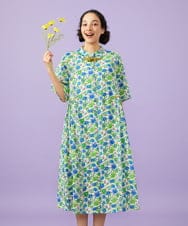 GJEGD01330 Jocomomola(ホコモモラ) Don Quijote フラワープリントワンピース アイボリー