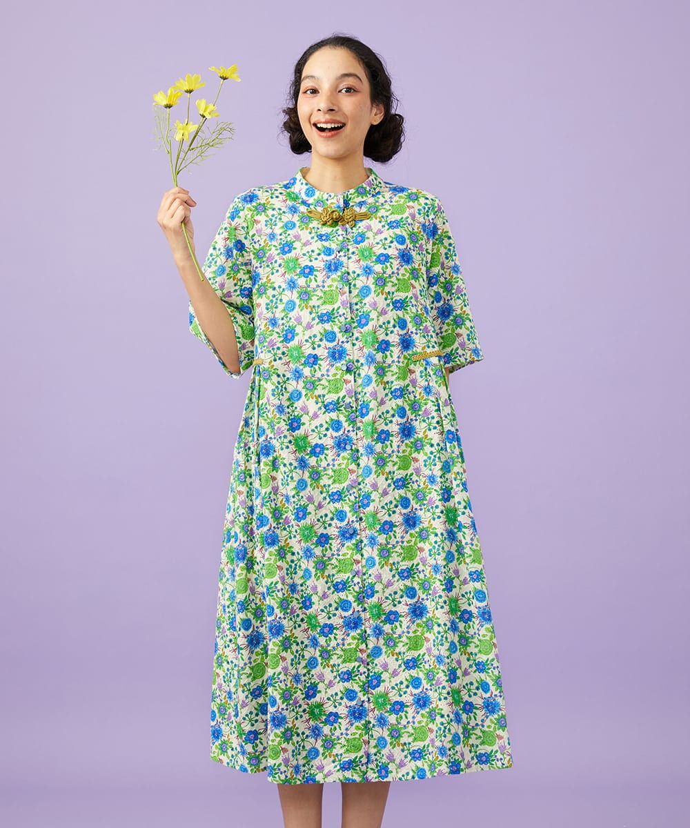 GJEGD01330 Jocomomola(ホコモモラ) Don Quijote フラワープリントワンピース アイボリー