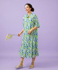 GJEGD01330 Jocomomola(ホコモモラ) Don Quijote フラワープリントワンピース アイボリー