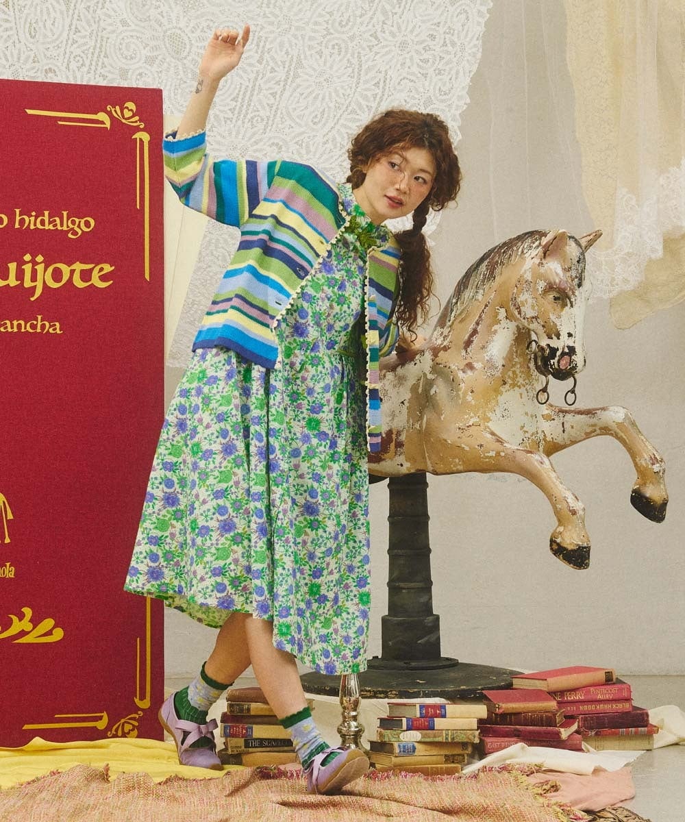 GJEGD01330 Jocomomola(ホコモモラ) Don Quijote フラワープリントワンピース アイボリー