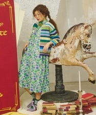 GJEGD01330 Jocomomola(ホコモモラ) Don Quijote フラワープリントワンピース アイボリー