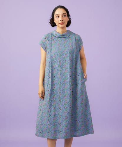 GJEGD34340 Jocomomola 【2WAY】Semilla フラワー総刺繍ワンピース