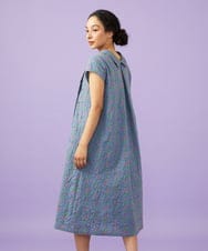 GJEGD34340 Jocomomola(ホコモモラ) 【2WAY】Semilla フラワー総刺繍ワンピース ブルー