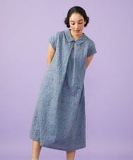 GJEGD34340 Jocomomola(ホコモモラ) 【2WAY】Semilla フラワー総刺繍ワンピース ブルー