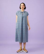 GJEGD34340 Jocomomola(ホコモモラ) 【2WAY】Semilla フラワー総刺繍ワンピース ブルー