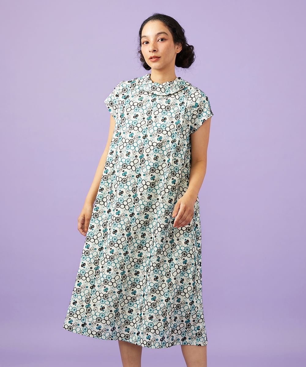 GJEGD34340 Jocomomola(ホコモモラ) 【2WAY】Semilla フラワー総刺繍ワンピース アイボリー