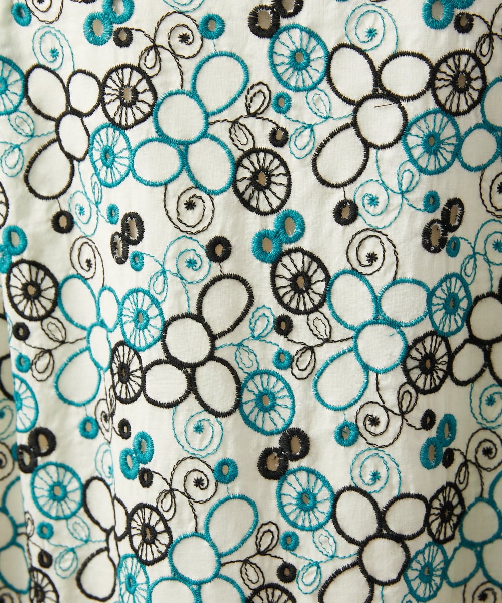 GJEGD34340 Jocomomola(ホコモモラ) 【2WAY】Semilla フラワー総刺繍ワンピース アイボリー