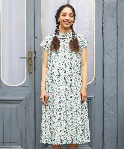 GJEGD34340 Jocomomola 【2WAY】Semilla フラワー総刺繍ワンピース