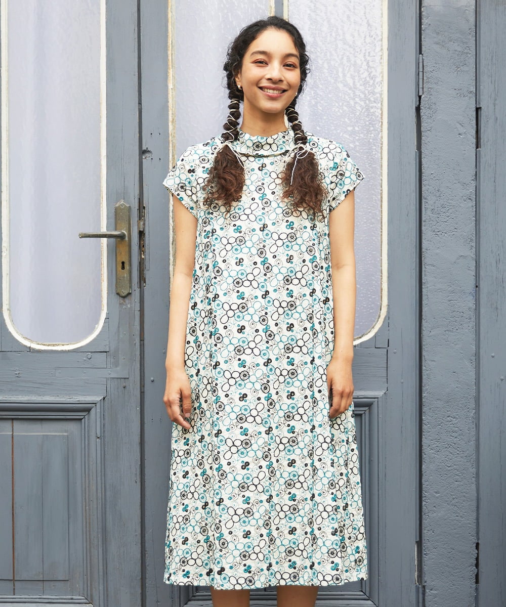 GJEGD34340 Jocomomola 【2WAY】Semilla フラワー総刺繍ワンピース