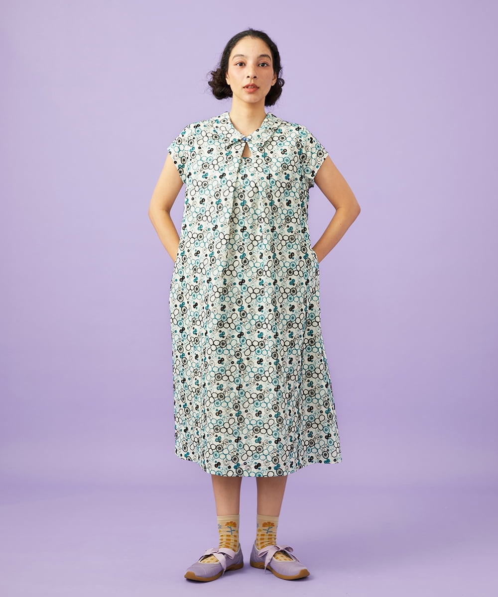 GJEGD34340 Jocomomola(ホコモモラ) 【2WAY】Semilla フラワー総刺繍ワンピース アイボリー