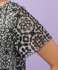 GJEGD50360 Jocomomola(ホコモモラ) Dordado de verano フラワーカットワーク刺繍 ギンガムチェックワンピース [オケージョン対応] ブラック