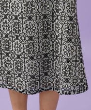 GJEGD50360 Jocomomola(ホコモモラ) Dordado de verano フラワーカットワーク刺繍 ギンガムチェックワンピース [オケージョン対応] ブラック