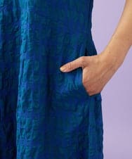 GJEGE39300 Jocomomola(ホコモモラ) 【早割10％OFF】リップルプリントワンピース ブルー