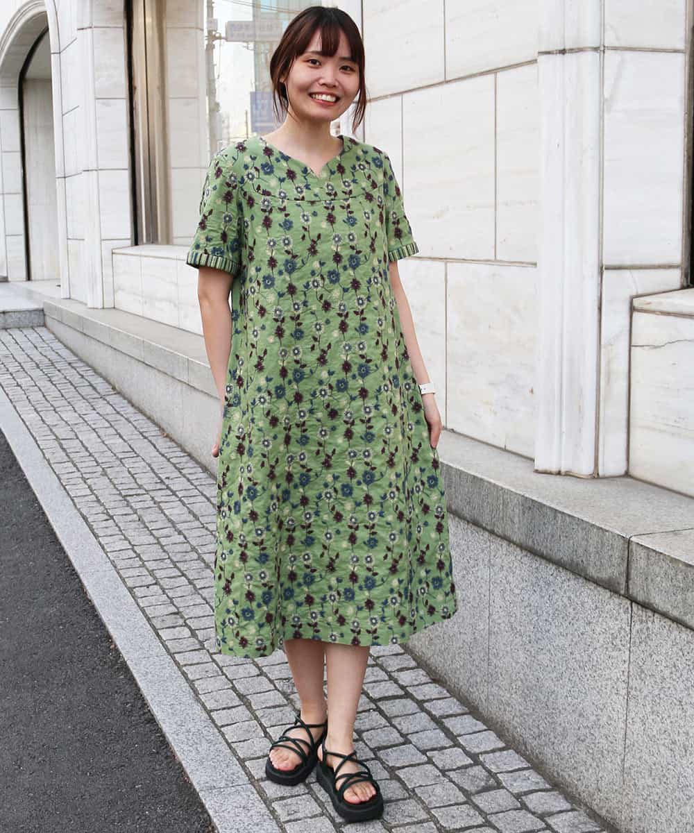 Jocomomola ホコモモラ Flores Coloridas フラワー刺繍ワンピース イトキンオンラインストア
