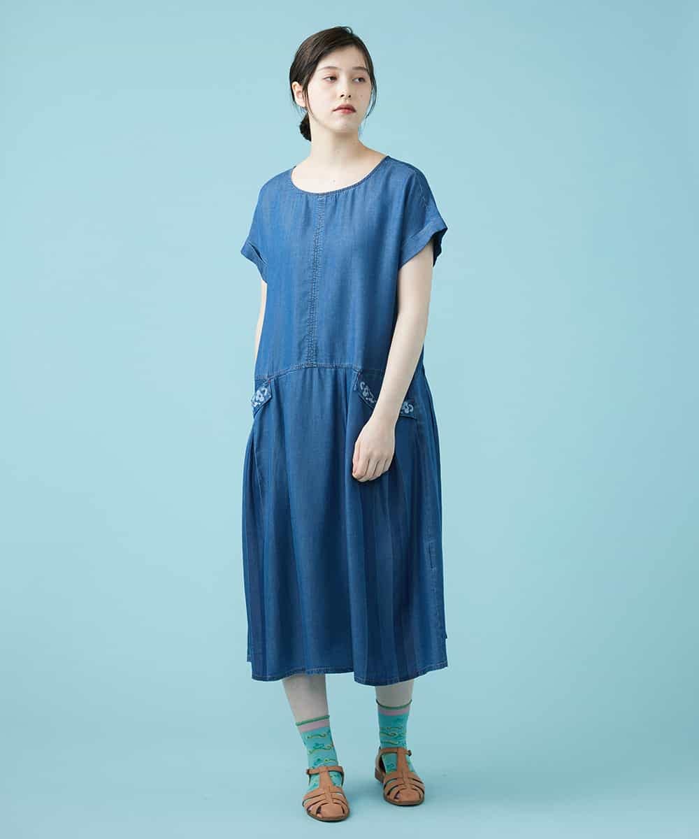 ブラック系 L美しい 新品 タグ付き ホコモモラ テンセルデニムロングワンピース ロングワンピース ワンピース ブラック系l 9 000 Eur Artec Fr