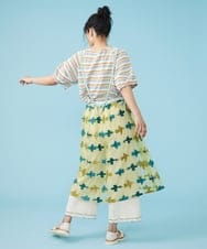 GJEGS01280 Jocomomola(ホコモモラ) Tarifa 刺繍エプロンワンピース イエロー