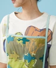 GJEGS01280 Jocomomola(ホコモモラ) Tarifa 刺繍エプロンワンピース イエロー